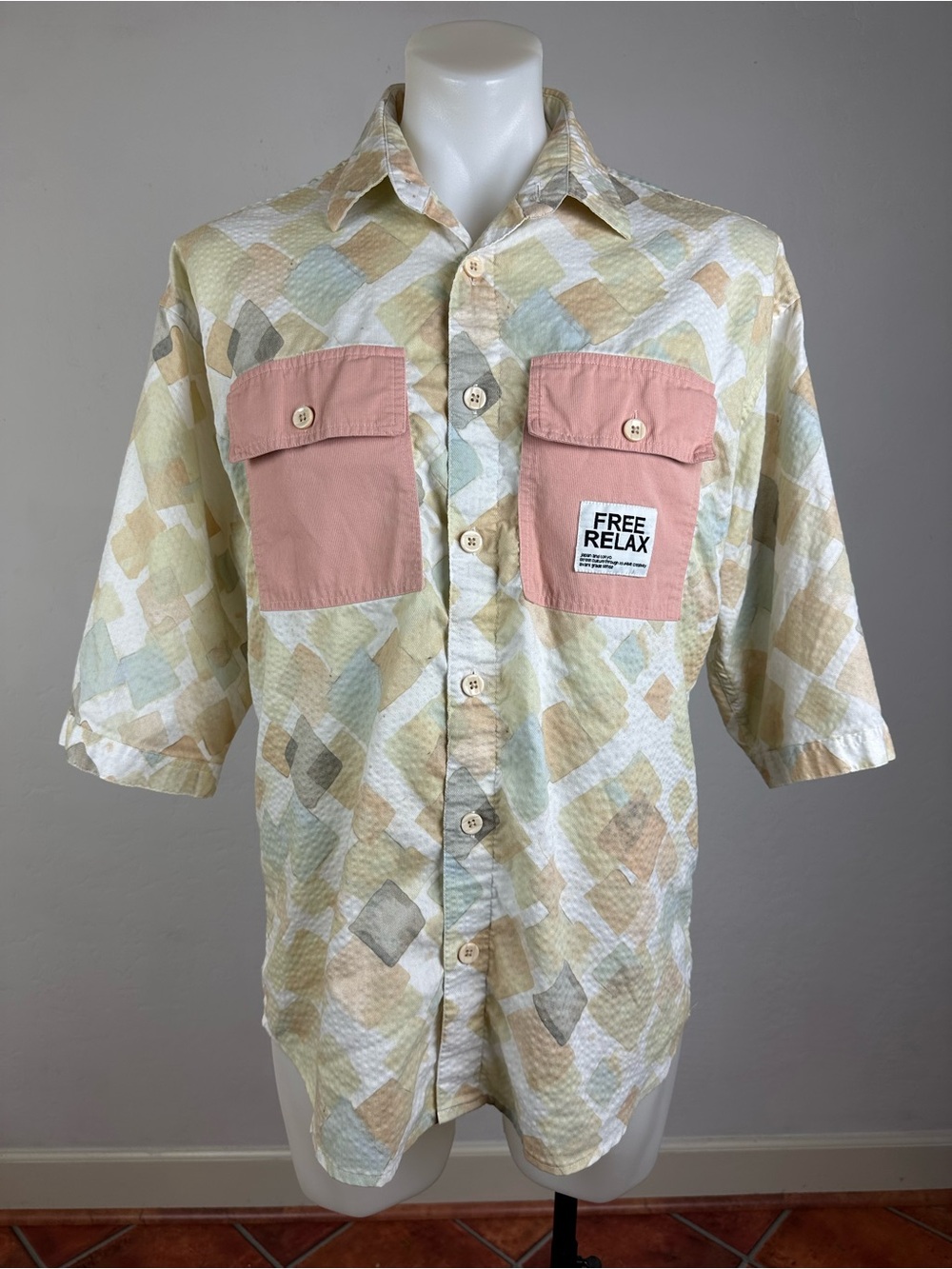 KIKS TYO Japanese Streetwear Button-Front Shirt